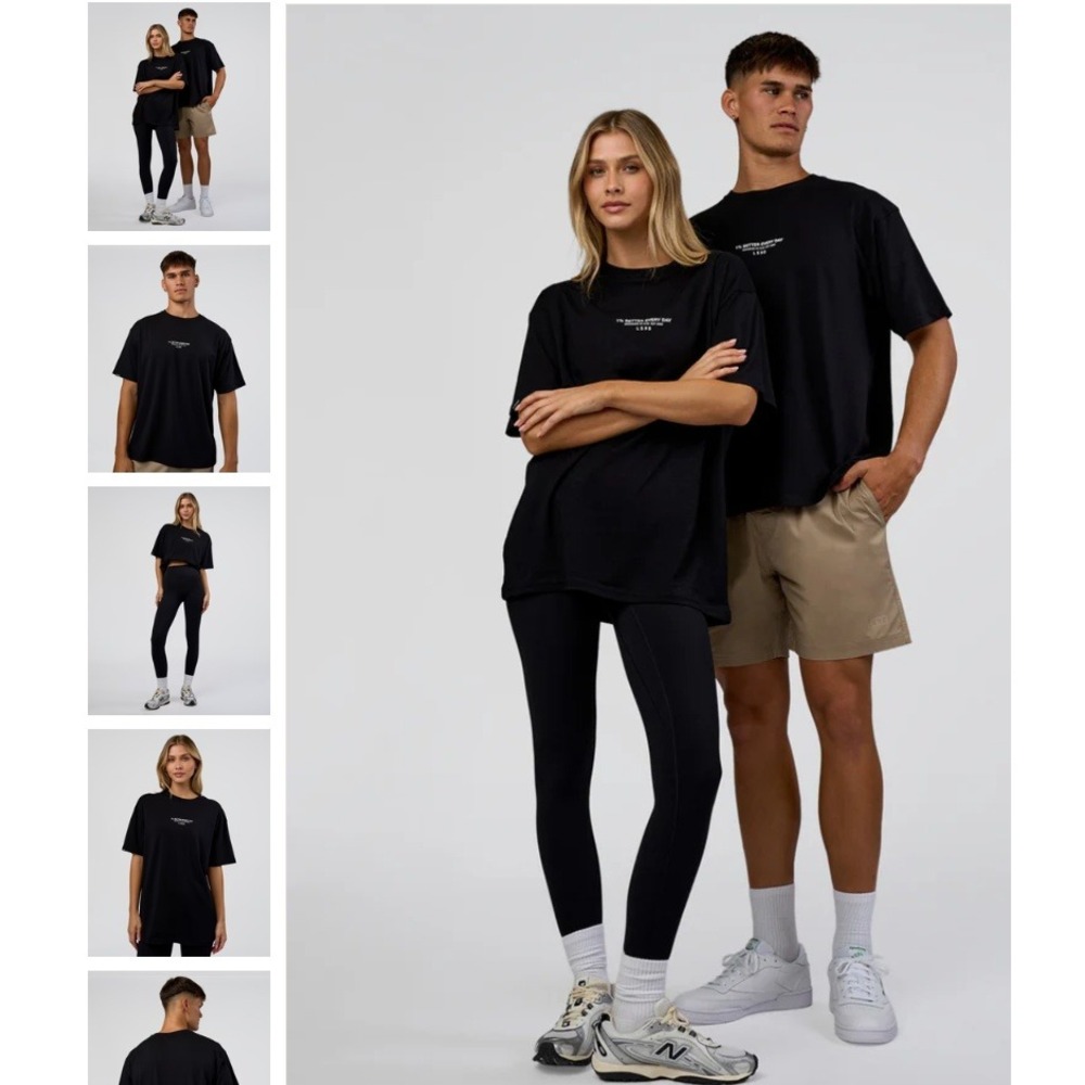LSKD 1% Better Every Day EST FLXCotton Oversize Tee Black Mens XL New